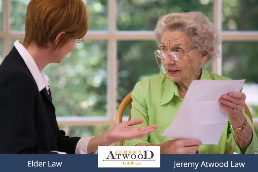 elder woman and lawyer