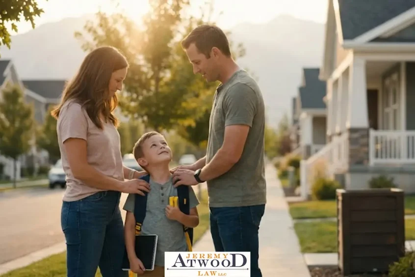 parents co-parenting their child