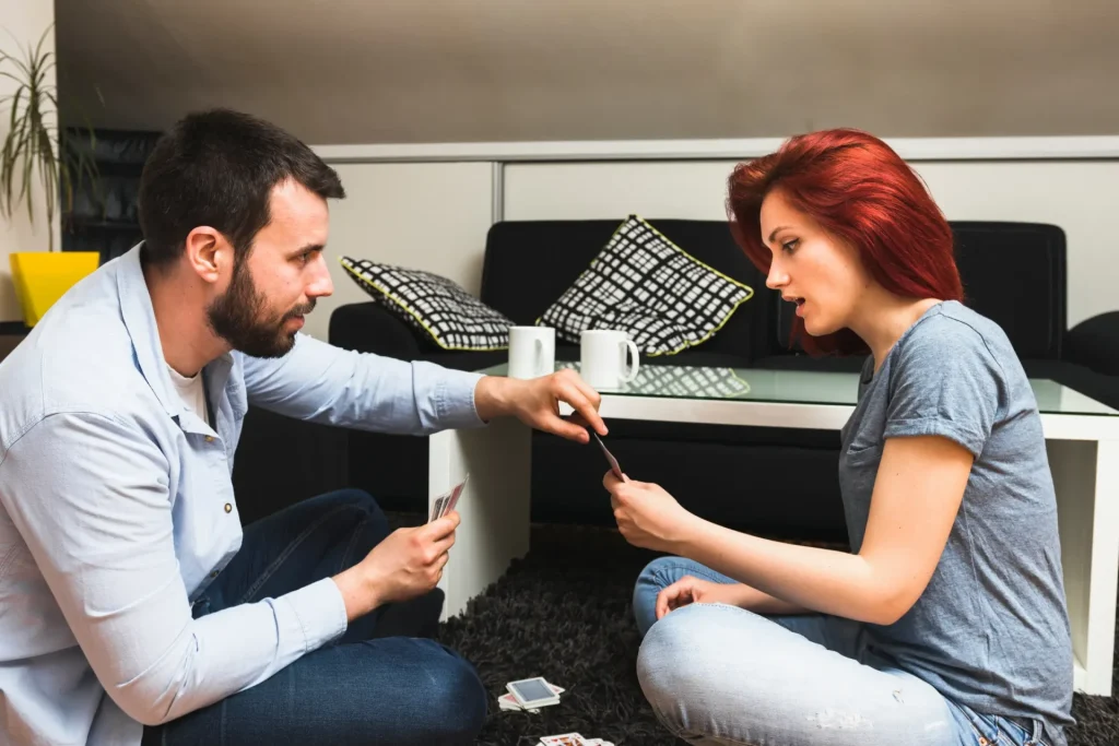 Couple discussing digital asset division